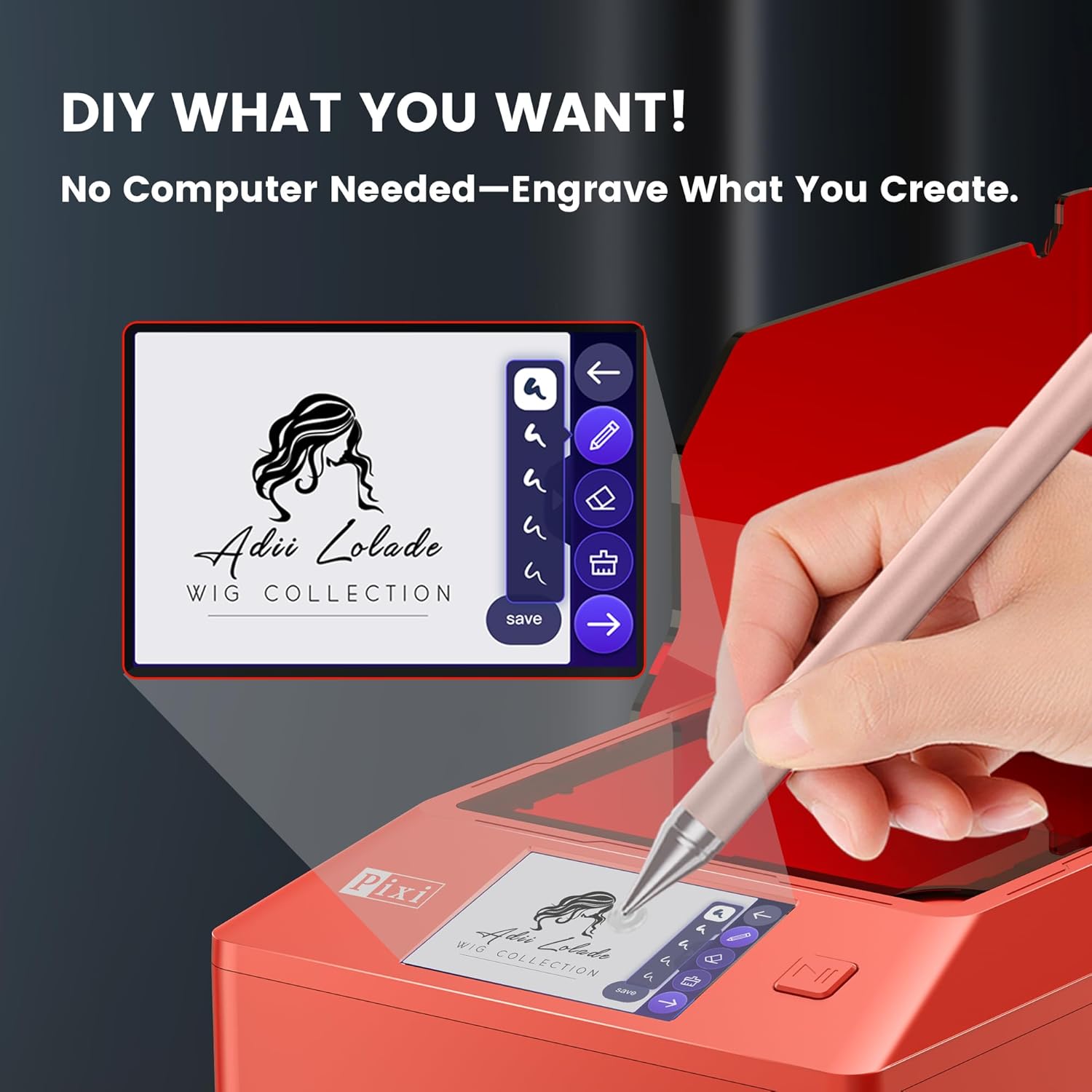 AlgoLaser 3W Smart Laser Engraver Machine, 48W Total Power, Class 1 Portable Laser Cutter with Built-in 2.0 AlgoOS System, No Computer Required, Laser Engraving for Wood, Acrylic, Leather.