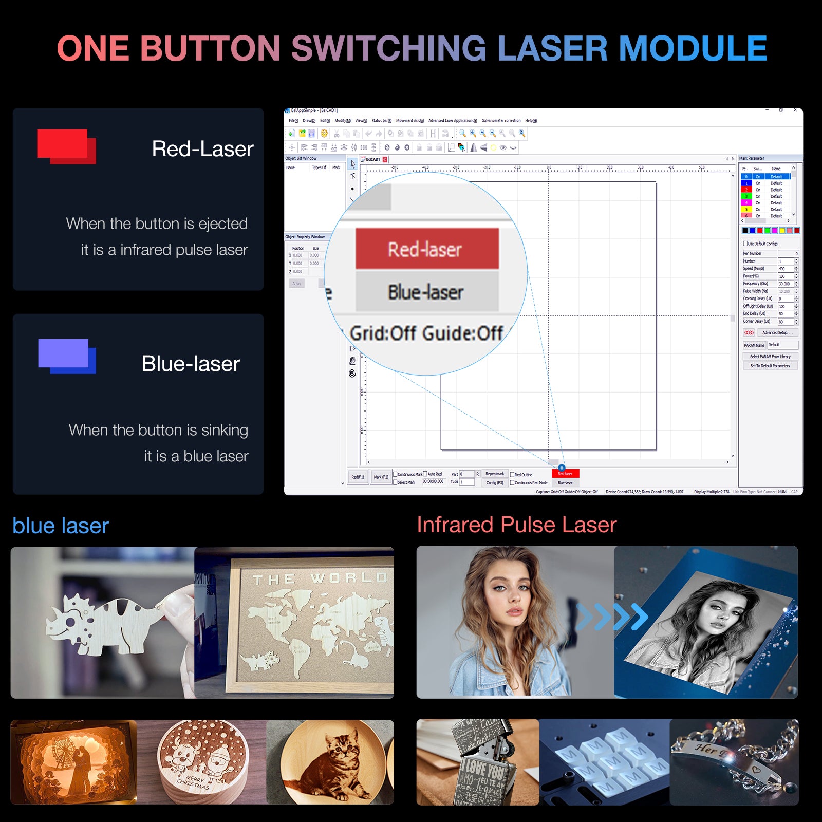 MR.CARVE M4 Dual Laser Fiber Marking Machine