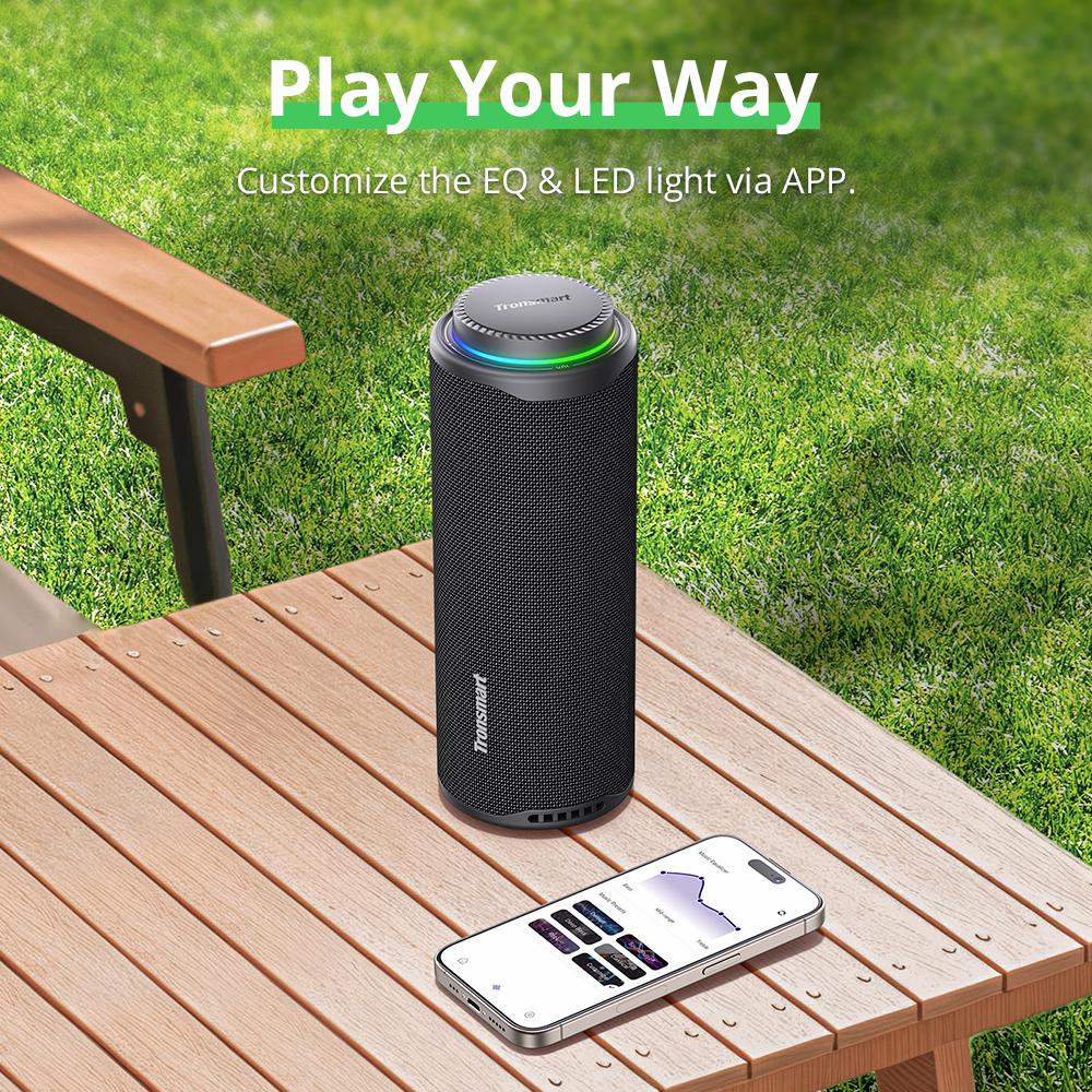Tronsmart T8 Portable Outdoor Speaker, 40W Power, 18 Hours Playtime - Black