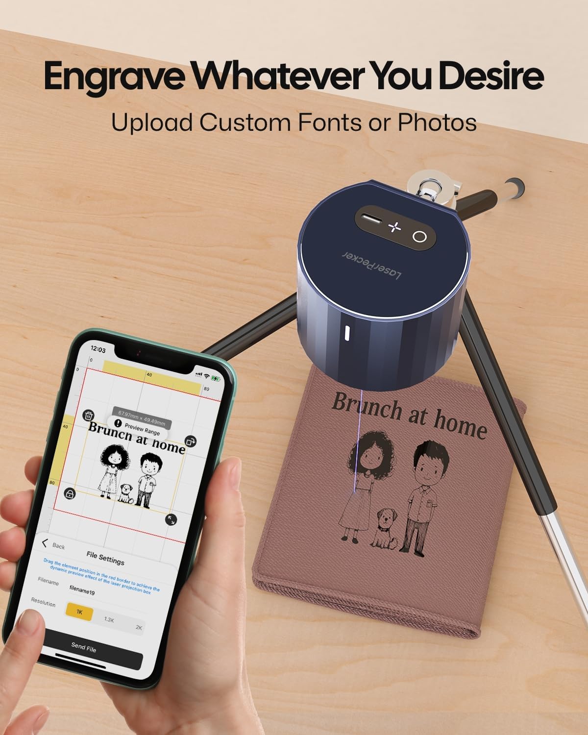 LaserPecker LP1 Pro - Pocket Diode Laser Engraver