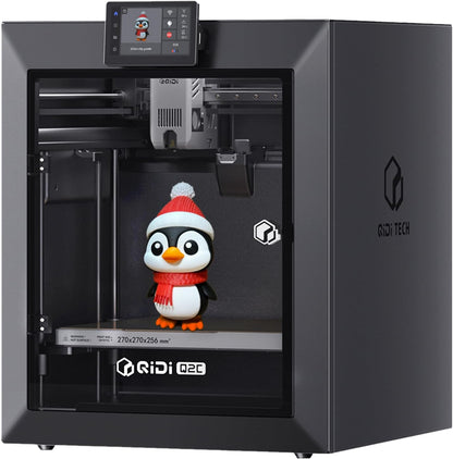 QIDI Q2C 3D Printer, Enclosed FDM with New Generation Leveling Sensor for Full Auto Leveling, 600mm/s High Speed, 270x270x256mm Build Volume, 370℃ Bimetal Hotend Unlock PPS-CF, from Beginner to Expert