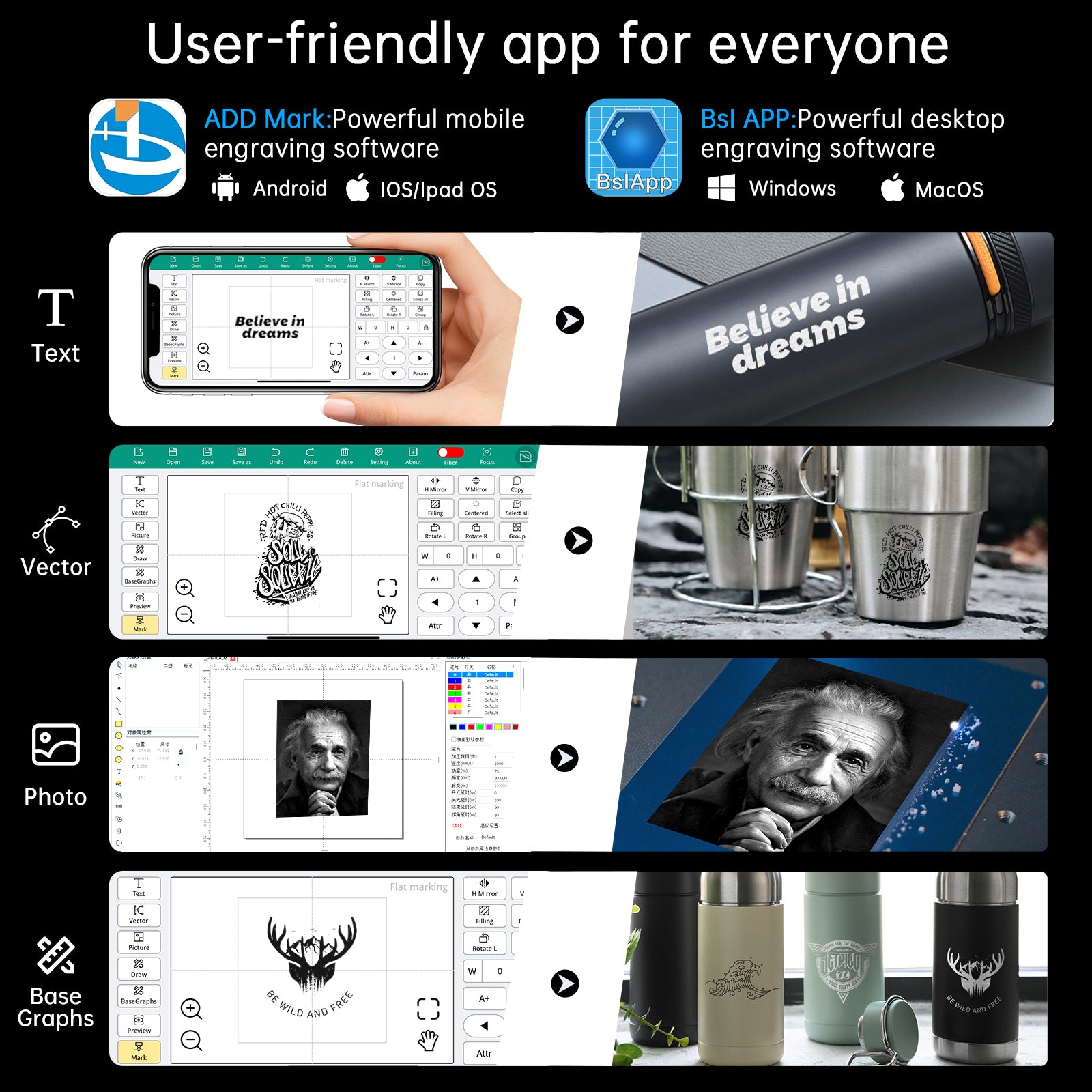 MR.CARVE M1 Fiber Laser Marking Machine