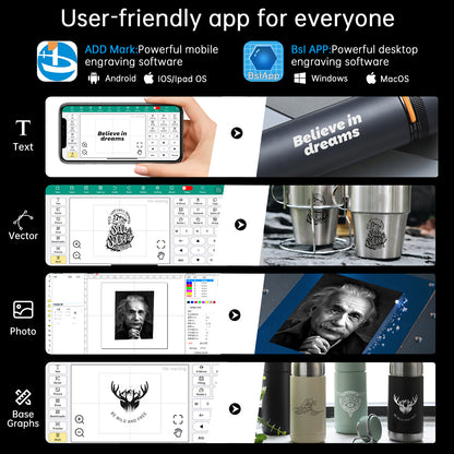 MR.CARVE M1 Fiber Laser Marking Machine