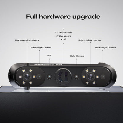 Creality 3D Scanner Sermoon S1 for Engineering Printing, 1+7+34 Blue Laser Handheld Scanner with 90FPS Scan Range (5mm-4m) & 0.02mm Accuracy, Deep Hole Detection 0.1mm, Compatible with Windows/macOS