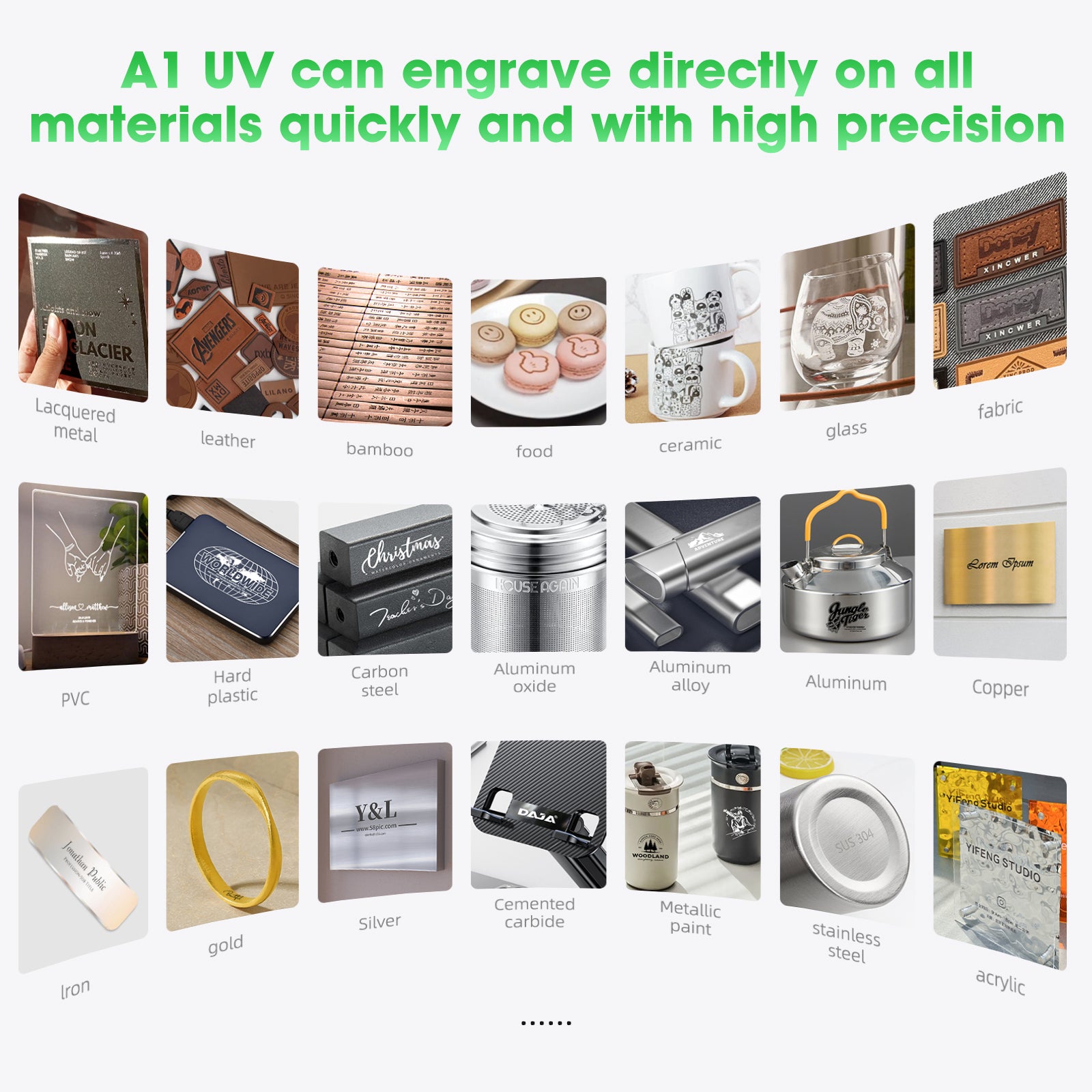 MR.CARVE A1 UV Fiber Laser Marking Machine