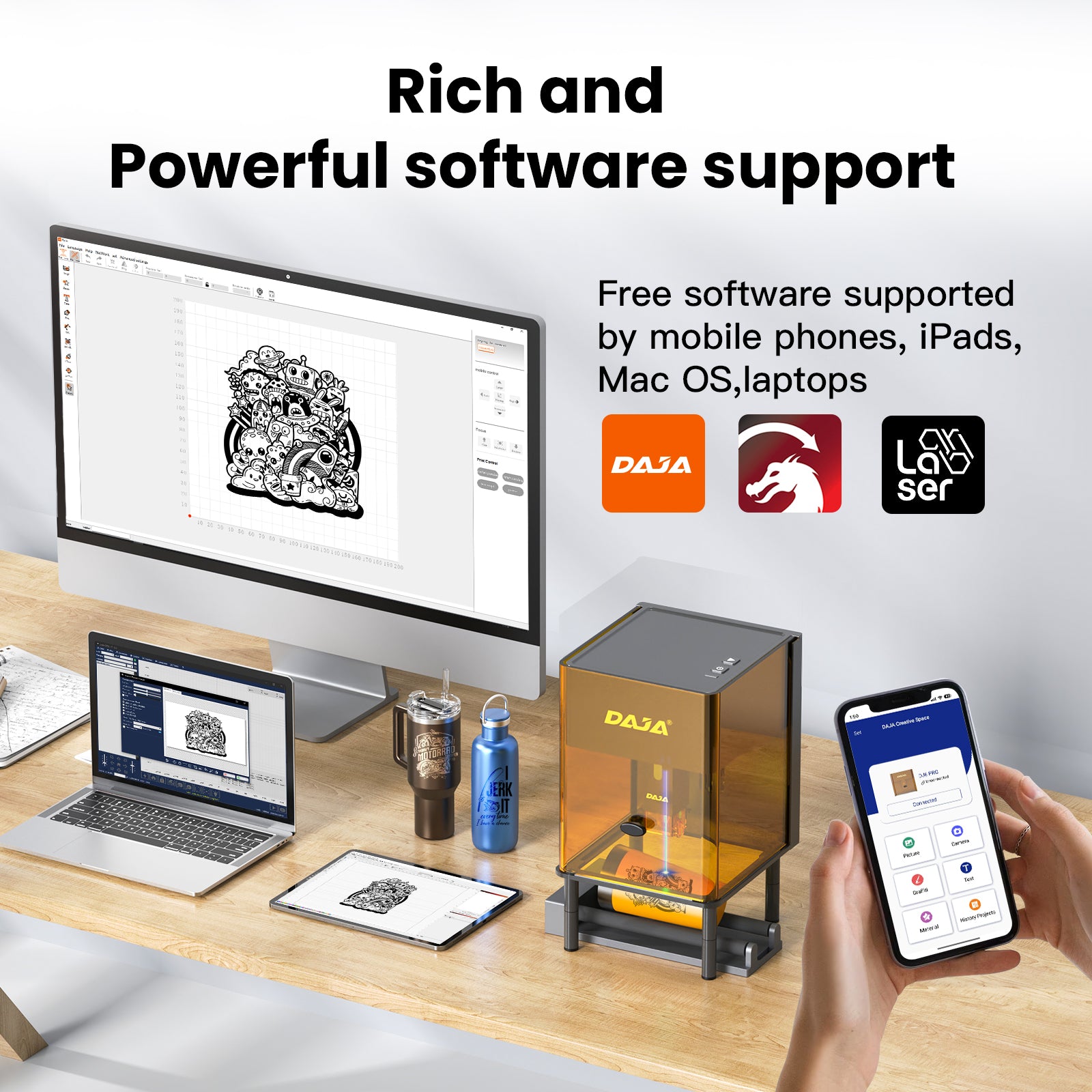 DAJA DJ6 Pro Enclosed Laser Engraving Machine