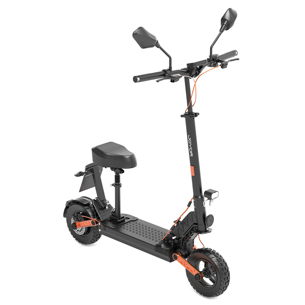 Joyor S8E Electric Scooter EEC EMark Certified Max 80km Range 800W Motor 48V 26Ah Long-Lasting Battery 10 Inch widen tire 45km/h Max Speed Front & Rear Disc Brake Front & Rear Shock Absorber NFC Integrated display Removable seat