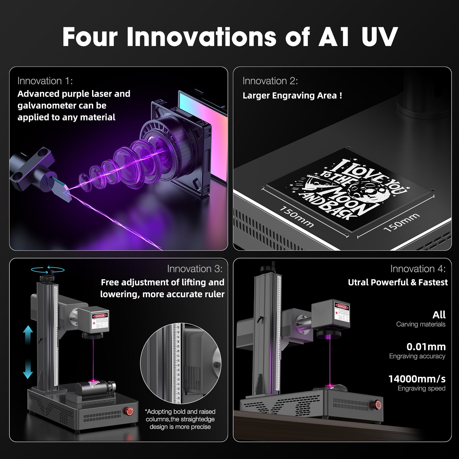 MR.CARVE A1 UV Fiber Laser Marking Machine