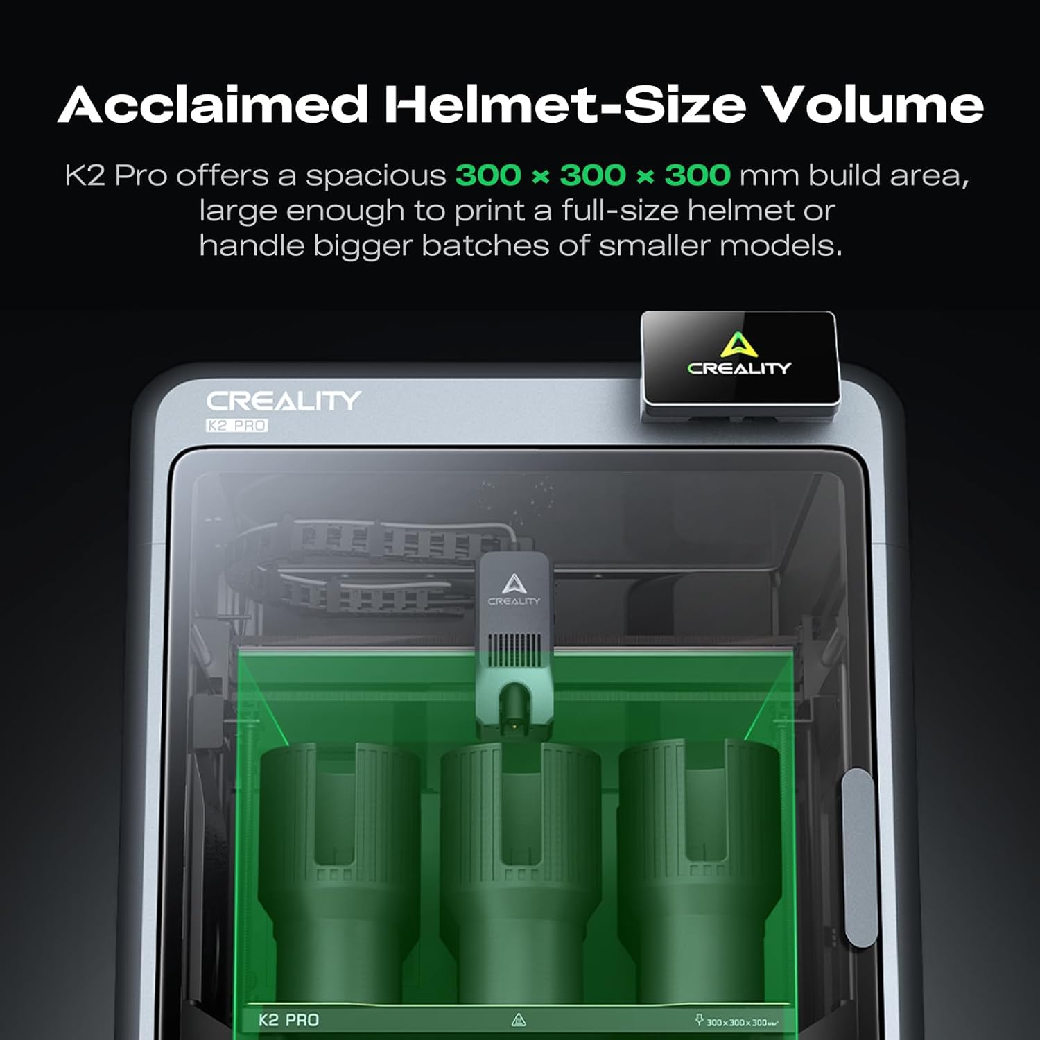 Creality K2 Pro Combo (A) 3D Printer, Multicolor 3D Printer with CFS, 600mm/s Max High-Speed, Dual AI Camera, Fully Assembled Auto Leveling, 300x300x300mm Large Print Volume, for Pros & Hobbyist