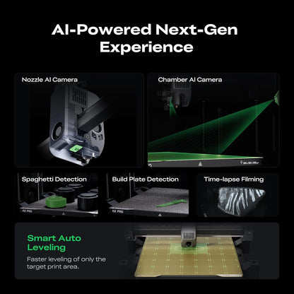 Creality K2 Pro Combo (A) 3D Printer, Multicolor 3D Printer with CFS, 600mm/s Max High-Speed, Dual AI Camera, Fully Assembled Auto Leveling, 300x300x300mm Large Print Volume, for Pros & Hobbyist