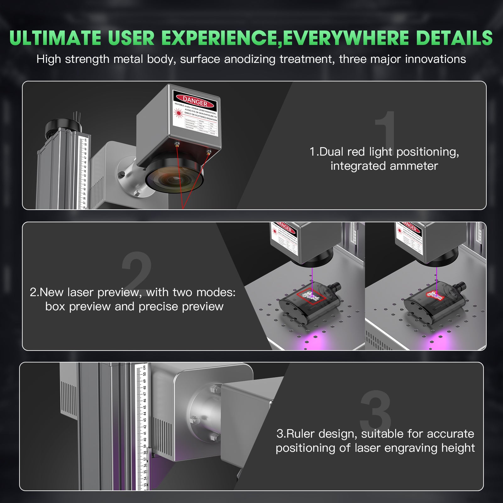 MR.CARVE A1 UV Fiber Laser Marking Machine