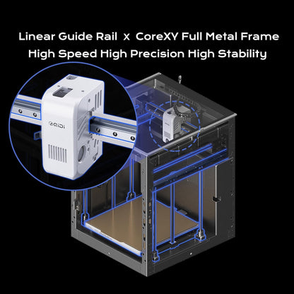 QIDI Q2C 3D Printer, Enclosed FDM with New Generation Leveling Sensor for Full Auto Leveling, 600mm/s High Speed, 270x270x256mm Build Volume, 370℃ Bimetal Hotend Unlock PPS-CF, from Beginner to Expert