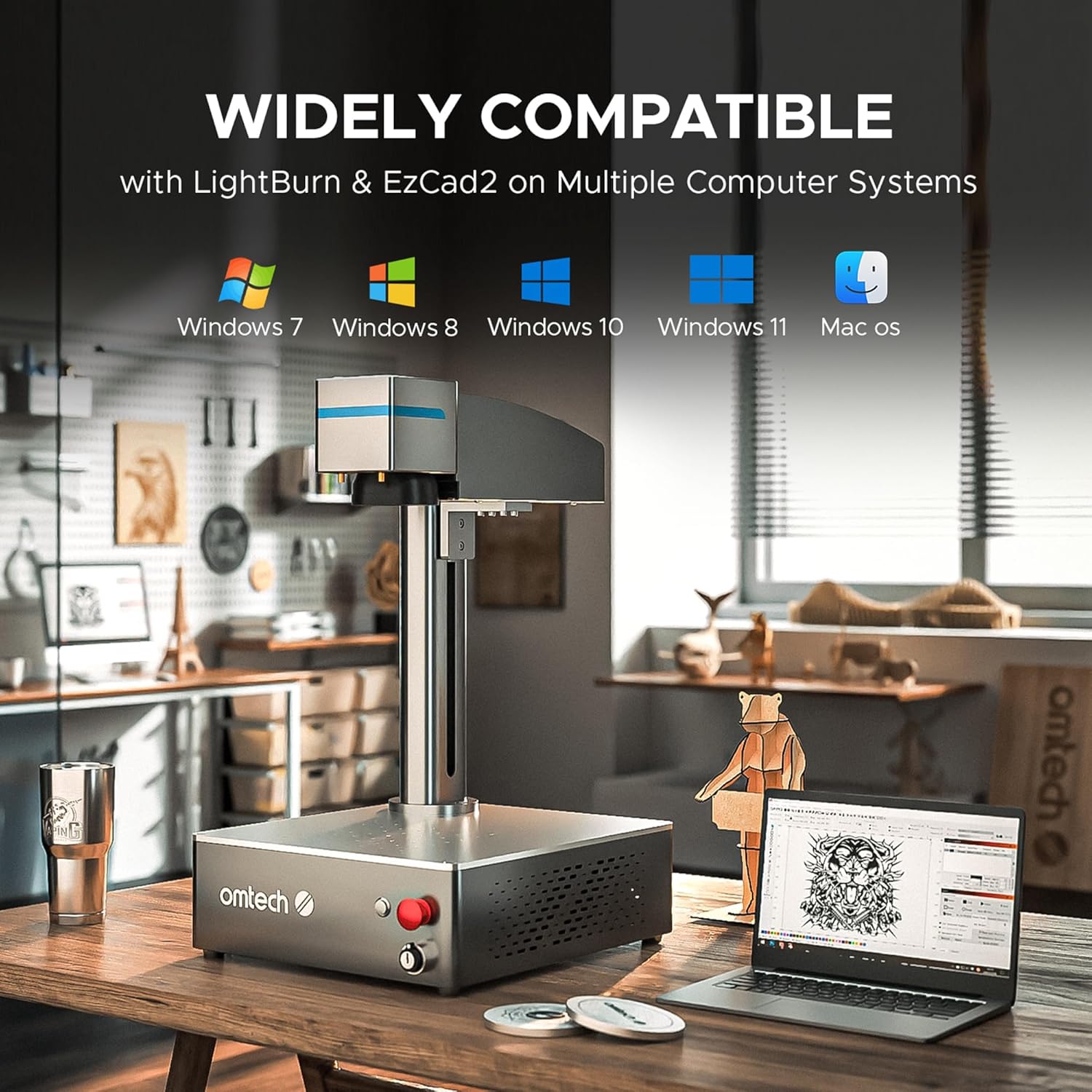 OMTech 30W Fiber Laser Marking Machine