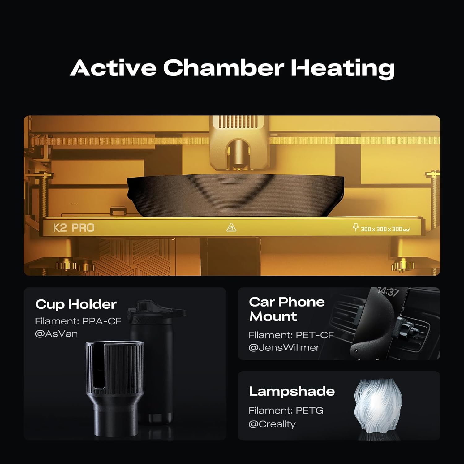 Creality K2 Pro Combo (A) 3D Printer, Multicolor 3D Printer with CFS, 600mm/s Max High-Speed, Dual AI Camera, Fully Assembled Auto Leveling, 300x300x300mm Large Print Volume, for Pros & Hobbyist